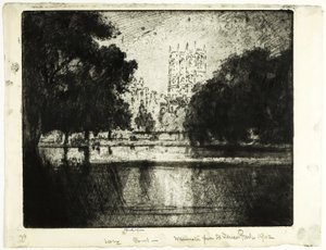 Torres de Westminster, a partir do Parque Saint James de Joseph Pennell