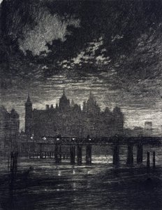 Tribunal de Whitehall, em Londres. de Joseph Pennell