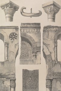 13. Detalhes, Mesquita de Ibn Toûloûn, 1843. de Joseph Philibert Girault De Prangey