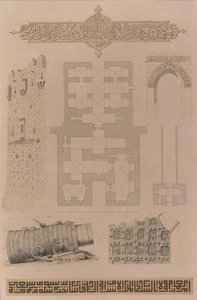 59. Plano e detalhes, Castelo de Aleppo, 1843.