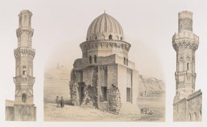 87. Túmulos e Minaretes, Kairo, 1843. de Joseph Philibert Girault De Prangey