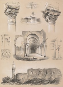 Detalhes, Mesquita Amrou, Kairo, 1843. de Joseph Philibert Girault De Prangey