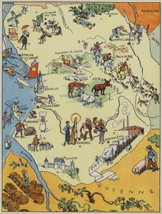 Aunis Et Saintonge-Angoumois-Poitou (litografia a cores) de Joseph Porphyre Pinchon
