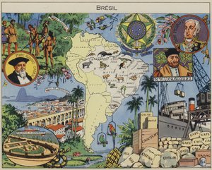 Bresil (litografia a cores) de Joseph Porphyre Pinchon