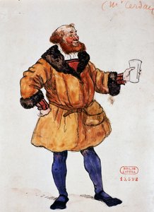 Fato para a personagem de Brander em La Damnation of Faust de Hector Berlioz, esboço de Joseph Porphyre Pinchon (1871-1953) de Joseph Porphyre Pinchon