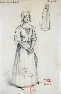 Fato para a personagem Margarida em A danação de Fausto de Hector Berlioz, esboço de Joseph Porphyre Pinchon (1871-1953) de Joseph Porphyre Pinchon