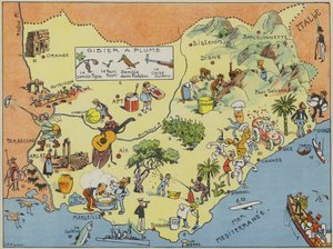 Provença, Conde de Nice, Conde de Venaissin e Princesa de Orange (litografia a cores)