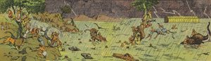 O Dilúvio (litografia a cores) de Joseph Porphyre Pinchon