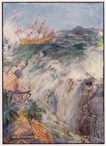 Destruição de Port Royal, Jamaica de Joseph Ratcliffe (after) Skelton