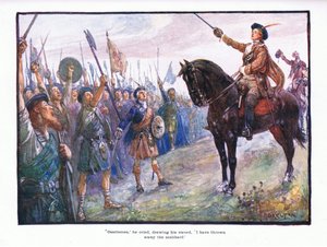 Senhores, ele chorou, puxando sua espada, eu joguei fora a bainha, 1910 de Joseph Ratcliffe Skelton