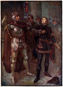 O Conde de Angus tirando uma corrente de ouro do pescoço de Robert Cochrane de Joseph Ratcliffe Skelton