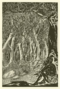 O Leopardo e o Ehiopian (gravura) de Joseph Rudyard (after) Kipling
