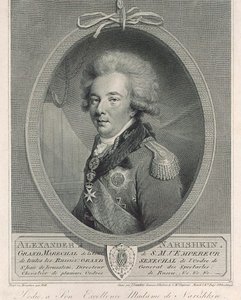 Retrato do Conde Alexander Lvovich Naryshkin 1760-1826, 1801 de Joseph Saunders