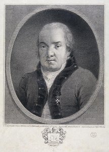 Retrato do arquiteto Giacomo Quarenghi 1744-1817, final do século XVIII. de Joseph Saunders
