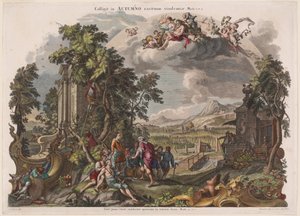 Outono de Joseph Sebastian Klauber, Johann Baptist Klauber, after Johann Wolfgang Baumgartner