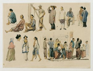 Estudos de figuras do chinês