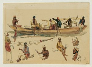 Estudo de barcos e barqueiros no Ceilão de Joseph Selleny