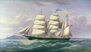 O Barquentine Pawnee no Mar da Irlanda de Joseph Semple