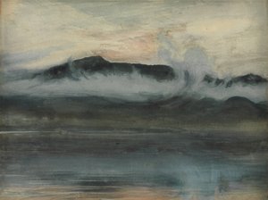 Coniston & Old Man (Aquarela) de Joseph Severn