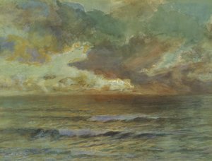 Pôr do sol no Seascale (wc no papel) de Joseph Severn