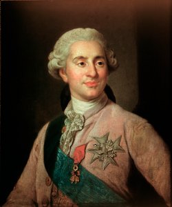 Retrato do Rei da França Luís XVI (1754-1793) usando a insígnia da Ordem do Velo de Ouro Pintura de Joseph Siffred Duplessis (1725-1802) (Joseph-Siffred, Joseph Siffrede, Joseph-Siffrede, Joseph Siffrein, Joseph-Siffrein) Século XVIII M