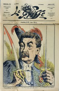 Retrato do matemático e político francês Paul Painleve (1863-1933) caricatura de Sirat dan "La Griffe" de 1917.