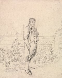 Um esboço de Sir Walter Scott num Jardim de Joseph Slater
