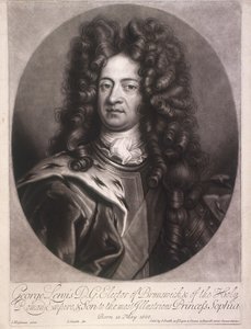 Retrato oval de George I, rei da Grã-Bretanha, c1700