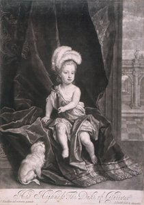 William, Duque de Gloucester, quando criança, c1720