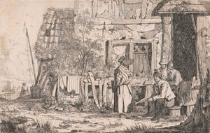 Casa de campo com pessoas de Joseph Stannard