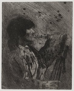 Man Playing Bagpipes, , impresso por Sigmund Abeles e Edmond Casarella