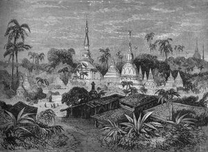 Pagodes, Pegu, c1880