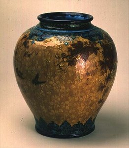 Vaso, c.1880 (barro com pintura policromada) de Joseph Theodore Deck