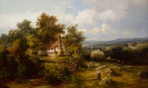 On the Sussex Downs (óleo sobre tela)
