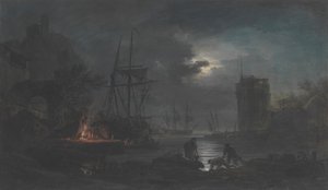 Luz da lua, n.d.. de Joseph Vernet.