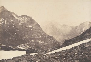 Vista de parte da Maladetta e das montanhas do alto do porto de Vénasque, 1853.