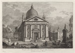 Prospecto da Igreja de SS. Rosário conhecido como Gesuati, 1742.