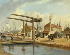 O Canal Monmouthshire em Newport, 1800-1850 de Joseph Walter