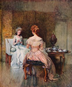 Um prato de Bohea nos dias dos Georges, c1870