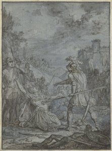 Rendição de um comandante do exército Grupo de ilustrações semelhantes com cavaleiros e cavaleiros (título da série)