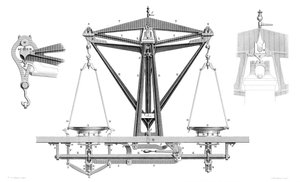 Balanço aprimorado para pesar 2000 onças., 1866.