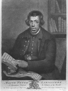 Major Peter Labilliere, gravado por Henry Kingsbury, 1780 (gravura e mezzotint)