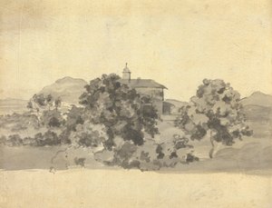 Uma Igreja em Itália de Joseph Wright of Derby
