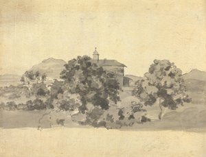 Uma igreja em Itália de Joseph Wright of Derby