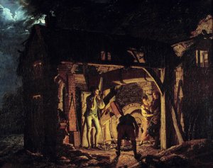 Uma forja no século XVIII Pintura de Joseph Wright de Derby (1734-1797) 1773 São Petersburgo, Museu Hermitage de Joseph Wright of Derby