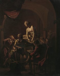 Academia por Lamplight de Joseph Wright of Derby