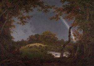 Paisagem com um arco-íris de Joseph Wright of Derby