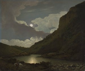 Matlock Tor à luz da lua de Joseph Wright of Derby