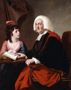 Retrato do Rev.Thoms Wilson DD e sua filha adotiva, Miss Catherine Macauley, de Joseph Wright of Derby