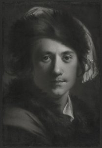 Autorretrato com gorro de pele de Joseph Wright of Derby